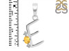 Citrine & White Topaz Alphabet E Pendant CIT-RDA-5.