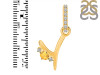 Citrine & White Topaz Alphabet Y Pendant CIT-RDA-51.