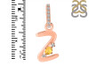 Citrine & White Topaz Alphabet Z Pendant CIT-RDA-52.