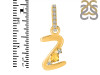 Citrine & White Topaz Alphabet Z Pendant CIT-RDA-52.