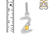 Citrine & White Topaz Alphabet Z Pendant CIT-RDA-52.