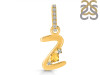 Citrine & White Topaz Alphabet Z Pendant CIT-RDA-52.