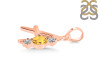 Citrine & White Topaz Alphabet A Pendant CIT-RDA-53.