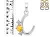 Citrine & White Topaz Alphabet C Pendant CIT-RDA-55.