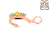 Citrine & White Topaz Alphabet C Pendant CIT-RDA-55.