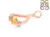 Citrine & White Topaz Alphabet D Pendant CIT-RDA-56.