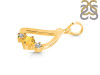 Citrine & White Topaz Alphabet D Pendant CIT-RDA-56.
