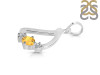 Citrine & White Topaz Alphabet D Pendant CIT-RDA-56.