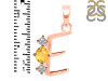 Citrine & White Topaz Alphabet E Pendant CIT-RDA-57.
