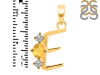 Citrine & White Topaz Alphabet E Pendant CIT-RDA-57.