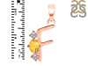 Citrine & White Topaz Alphabet F Pendant CIT-RDA-58.
