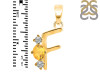 Citrine & White Topaz Alphabet F Pendant CIT-RDA-58.