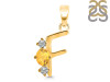 Citrine & White Topaz Alphabet F Pendant CIT-RDA-58.