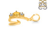 Citrine & White Topaz Alphabet G Pendant CIT-RDA-59.