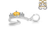 Citrine & White Topaz Alphabet G Pendant CIT-RDA-59.
