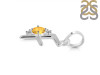 Citrine & White Topaz Alphabet F Pendant CIT-RDA-6.