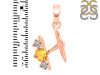 Citrine & White Topaz Alphabet H Pendant CIT-RDA-60.