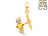 Citrine & White Topaz Alphabet H Pendant CIT-RDA-60.