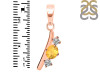 Citrine & White Topaz Alphabet I Pendant CIT-RDA-61.