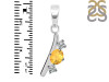 Citrine & White Topaz Alphabet I Pendant CIT-RDA-61.