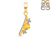 Citrine & White Topaz Alphabet I Pendant CIT-RDA-61.