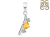 Citrine & White Topaz Alphabet I Pendant CIT-RDA-61.