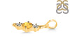 Citrine & White Topaz Alphabet I Pendant CIT-RDA-61.