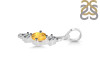 Citrine & White Topaz Alphabet I Pendant CIT-RDA-61.