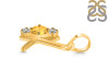 Citrine & White Topaz Alphabet K Pendant CIT-RDA-63.