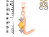 Citrine & White Topaz Alphabet L Pendant CIT-RDA-64.