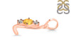 Citrine & White Topaz Alphabet L Pendant CIT-RDA-64.