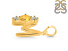 Citrine & White Topaz Alphabet M Pendant CIT-RDA-65.