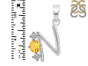 Citrine & White Topaz Alphabet N Pendant CIT-RDA-66.
