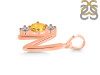 Citrine & White Topaz Alphabet N Pendant CIT-RDA-66.