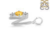 Citrine & White Topaz Alphabet N Pendant CIT-RDA-66.