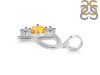 Citrine & White Topaz Alphabet P Pendant CIT-RDA-68.