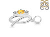 Citrine & White Topaz Alphabet Q Pendant CIT-RDA-69.