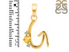 Citrine & White Topaz Alphabet G Pendant CIT-RDA-7.