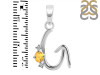 Citrine & White Topaz Alphabet G Pendant CIT-RDA-7.