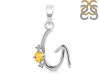 Citrine & White Topaz Alphabet G Pendant CIT-RDA-7.