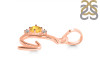 Citrine & White Topaz Alphabet G Pendant CIT-RDA-7.