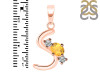 Citrine & White Topaz Alphabet S Pendant CIT-RDA-71.