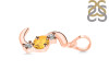 Citrine & White Topaz Alphabet S Pendant CIT-RDA-71.