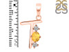 Citrine & White Topaz Alphabet T Pendant CIT-RDA-72.