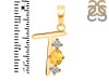 Citrine & White Topaz Alphabet T Pendant CIT-RDA-72.