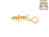 Citrine & White Topaz Alphabet T Pendant CIT-RDA-72.