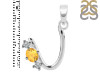 Citrine & White Topaz Alphabet U Pendant CIT-RDA-73.