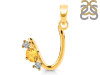 Citrine & White Topaz Alphabet U Pendant CIT-RDA-73.