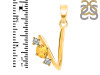 Citrine & White Topaz Alphabet V Pendant CIT-RDA-74.