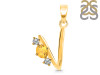 Citrine & White Topaz Alphabet V Pendant CIT-RDA-74.